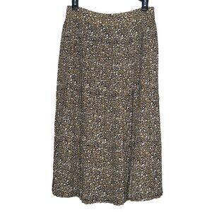 J.Crew Womens Skirt Size 4 Animal Print Pleated Accordion Lined Style L9732